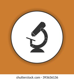 microscope icon. Flat design style eps 10
