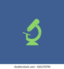 microscope icon. Flat design style eps 10