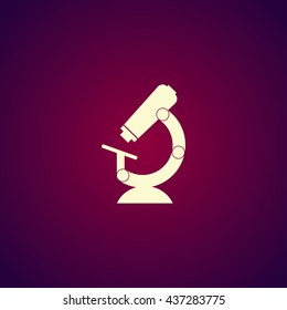 microscope icon. Flat design style eps 10
