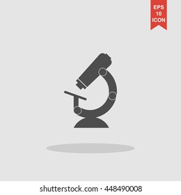 microscope icon. Flat design style eps 10