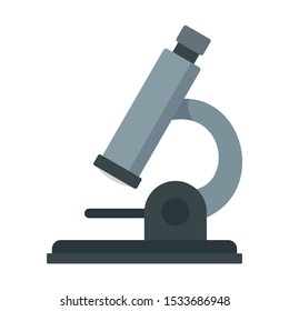 Microscope icon. Flat illustration of microscope vector icon for web design