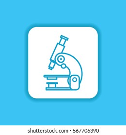 Microscope Icon. Flat Isolated Graphic Vector with background