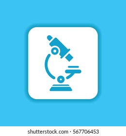 Microscope Icon. Flat Isolated Graphic Vector with Background. Use for web, mobile and everything.