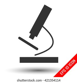 Microscope icon. Flat icon of microscope. Scope icon. Microscope EPS. Vector illustration.
