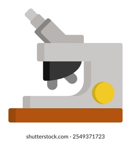 Microscope icon in Flat Style. Color Fill