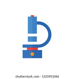 microscope icon in flat style isolated. Vector Symbol illustration.