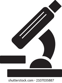 Microscope icon in flat style isolated on white background. For your design, logo. Vector illustration..eps