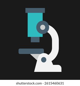 Microscope icon in flat style. Modern and minimalist health icon