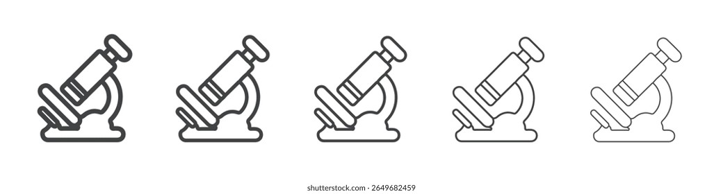 microscope icon flat thin illustration symbol