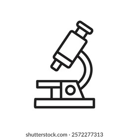 Microscope Icon Flat vector set outline