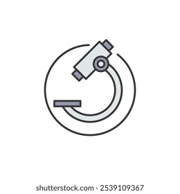 Um ícone de microscópio é uma ferramenta fundamental nos campos médico e farmacêutico. Representa o exame detalhado de células e microrganismos, diagnóstico de doenças e desenvolvimento de tratamentos