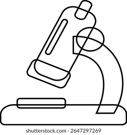 Microscope icon is a fundamental tool in scientific research for new discoveries and in education to observe cells, fungi, micro bacteria etc.