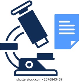 Microscope Icon Glyph Color Vector Illustration
