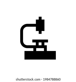 Icono de microscopio con estilo de glifo