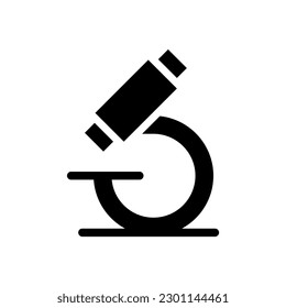 microscope icon in glyph style vector illustration graphic