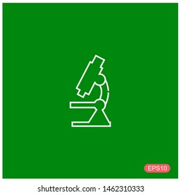 microscope icon with green background.vector illustration 