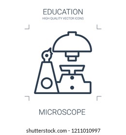 microscope icon. high quality line microscope icon on white background. from education collection flat trendy vector microscope symbol. use for web and mobile
