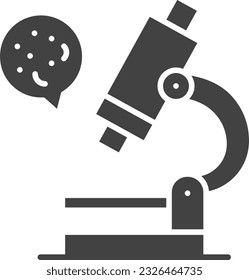 Microscope Icon image. Suitable for mobile application.