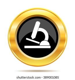 Microscope icon. Internet button on white background. EPS10 vector.
