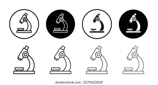 Microscope Icon Isolated flat vector in outline