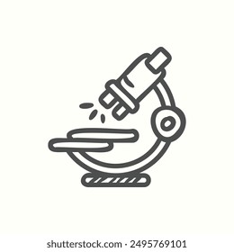 microscope icon, isolated handdrawn icon theme back to school