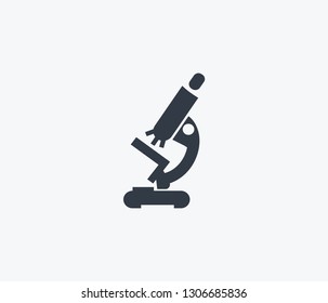 Microscope icon isolated on clean background. Microscope icon concept drawing icon in modern style. Vector illustration for your web mobile logo app UI design.