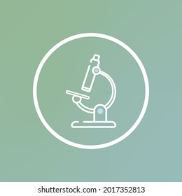 microscope icon isolated on a green background