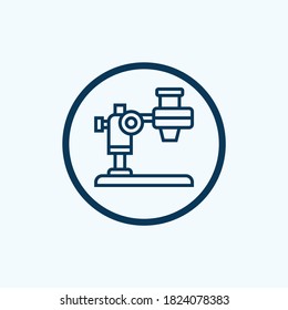 icono del microscopio aislado en el fondo blanco de la colección de educación. icono del microscopio moderno y moderno símbolo del microscopio para logotipo, web, app, 