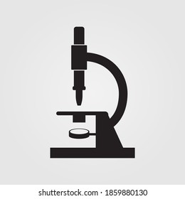 Microscope icon isolated on white background. Scientific research, biology symbol for web site, app, logo design.