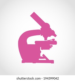 Microscope Icon Isolated on White Background