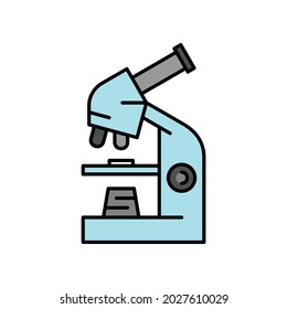 Microscope icon. isolated on white background. Flat design