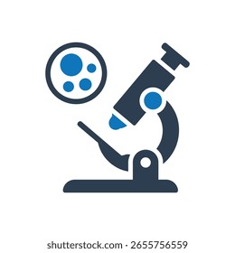 Ícone De Microscópio Isolado No Plano De Fundo Branco