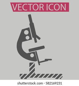Microscope icon isolated sign symbol and flat style for app, web and digital design.
