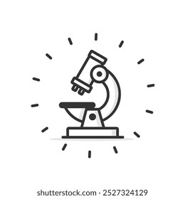 Microscope icon isolated vector illustration on white background.
