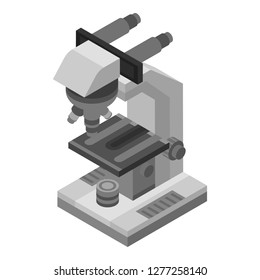 Microscope icon. Isometric of microscope vector icon for web design isolated on white background