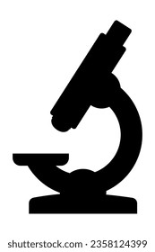 Microscope icon, lab magnifier illustration.
Simple microscope to magnify the size of cells, tissue, bacteria, virus and microorganisms under the lens. Biology instrument to zoom for the laboratory
