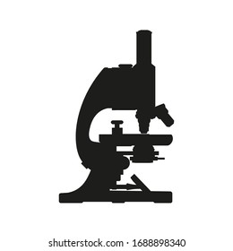 Microscope icon. Lab simple isolated symbol.