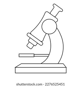 Microscope Icon, Laboratory Magnification Instrument. Simple element illustration from Education concept