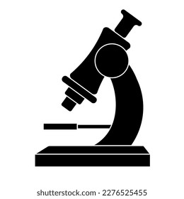 Mikroskop-Symbol, Laborvergrößerungsinstrument. Einfache Elementgrafik aus dem Bildungskonzept