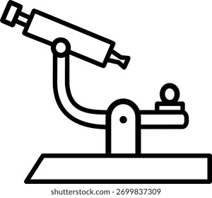 Ícone de microscópio. Símbolo da ferramenta de ampliação do laboratório. Gráficos vetoriais e não Inteligência Artificial, ilustração de logotipo. Design de vetor substituível.