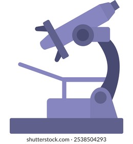 Icono del microscopio. Vector de equipos de investigación de laboratorio. Herramienta de Ciencia para pruebas y análisis médicos, biológicos, químicos