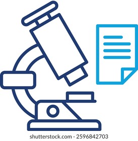 Microscope Icon Line Color Vector Illustration