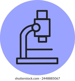 Microscope icon.  Line with editable stroke stock illustration