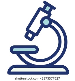 Microscope Icon. Line, glyph and filled outline colorful version, outline and filled vector sign