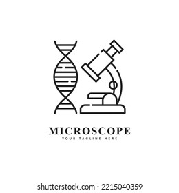 Microscope icon with line style. isolated on a white background. Microscope pictogram. Vector illustration, Microscope stroke