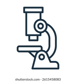 Microscope icon in line style. Modern and minimalist health icon