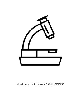 Microscope icon line style vector for your web, mobile app logo UI design
