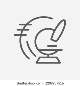 Microscope icon line symbol. Isolated vector illustration of  icon sign concept for your web site mobile app logo UI design.
