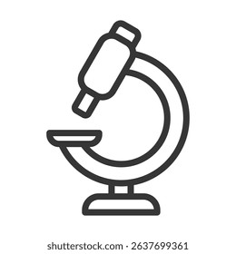 Microscope Icon Lineal Style Vector Illustration