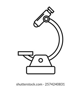 Microscope icon linear logo isolated